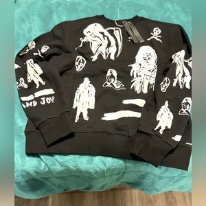 New black WES LANG Amiri embroidered size M